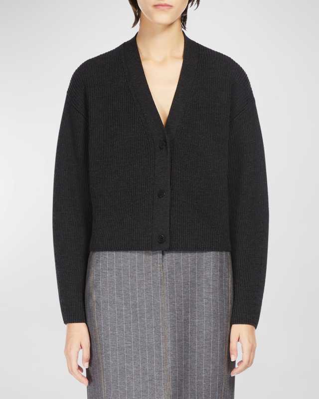 York Ribbed Button-Down Cardigan
