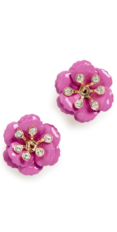 Carolina Herrera Flower Stud Earrings Rose