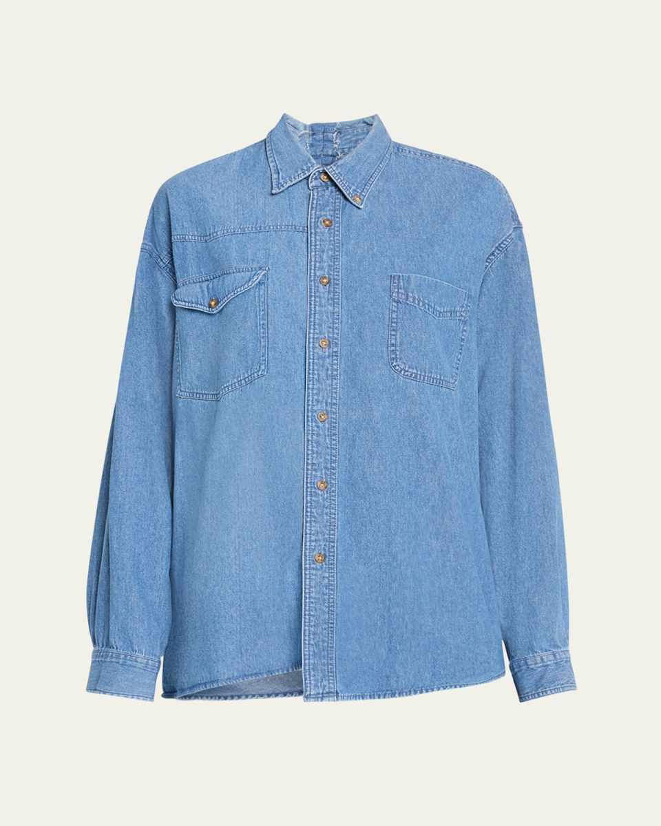 Asymmetric Denim Shirt