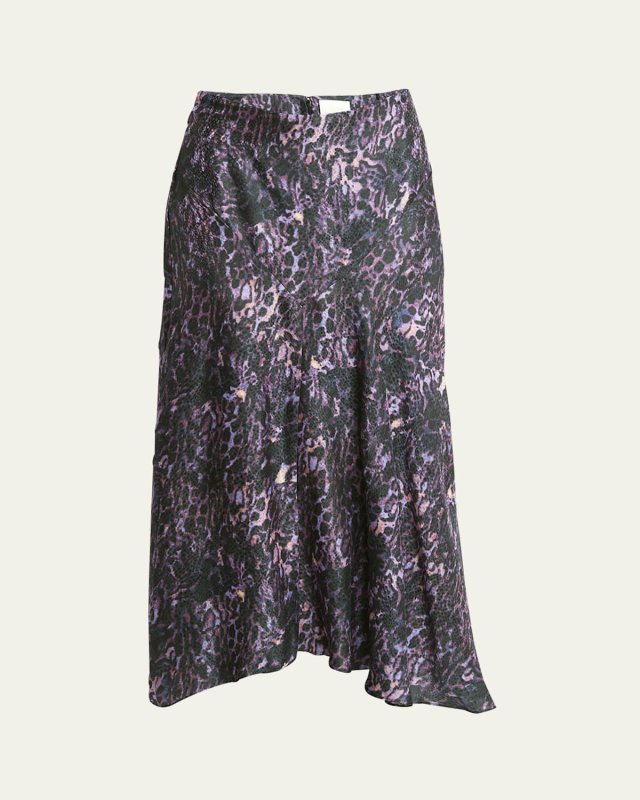Lisanne Silk Printed Midi Skirt