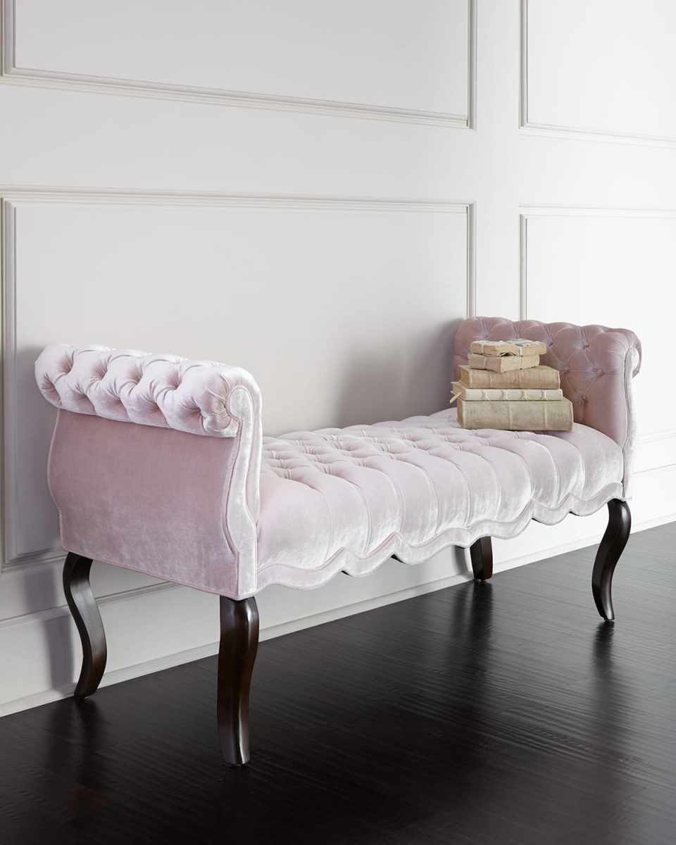 Rebecca Tufted Bench, 61"