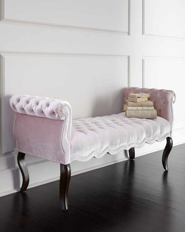 Rebecca Tufted Bench, 61"