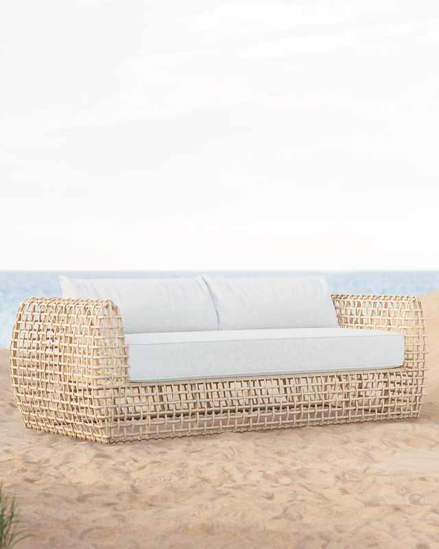 Kiawah 3-Seat Sofa & Polar Cushion