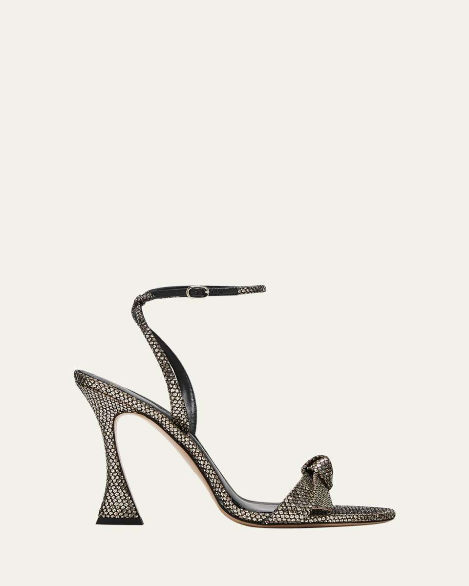 Shimmer Knot Ankle-Strap Sandals