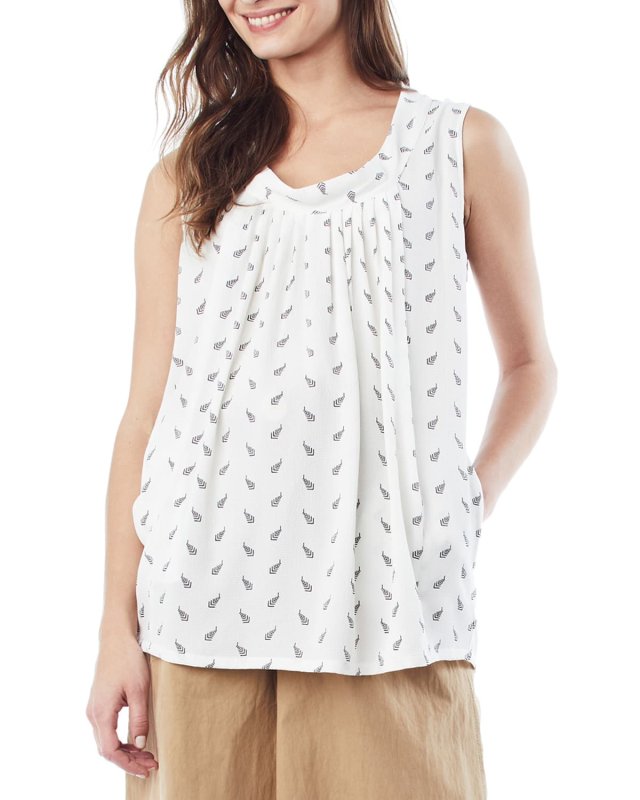 Maternity Nicole Arrow-Print Scoop-Neck Tank