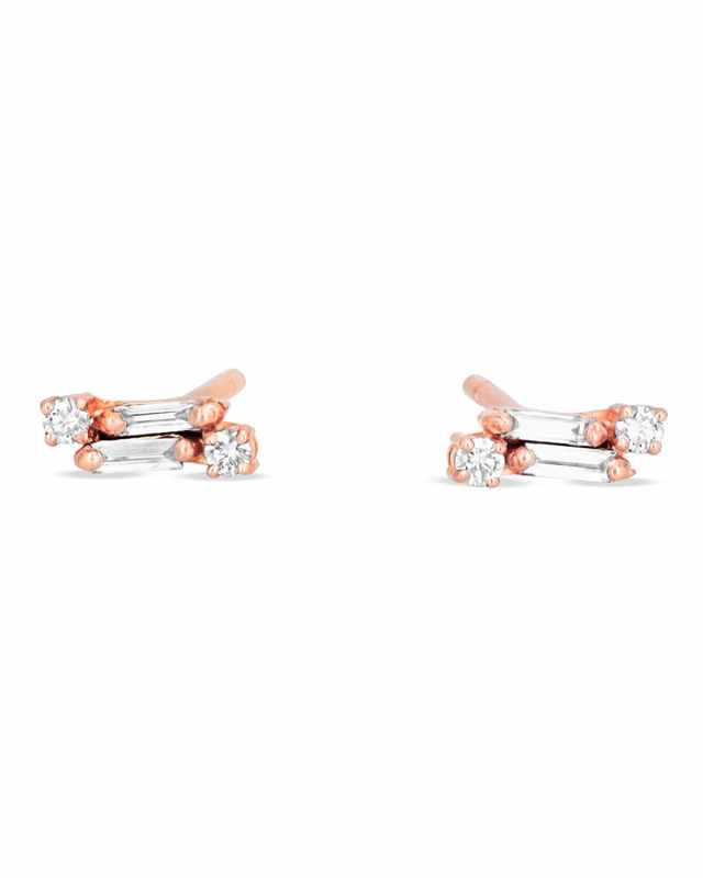 Classic 18k Gold Diamond Stud Earrings