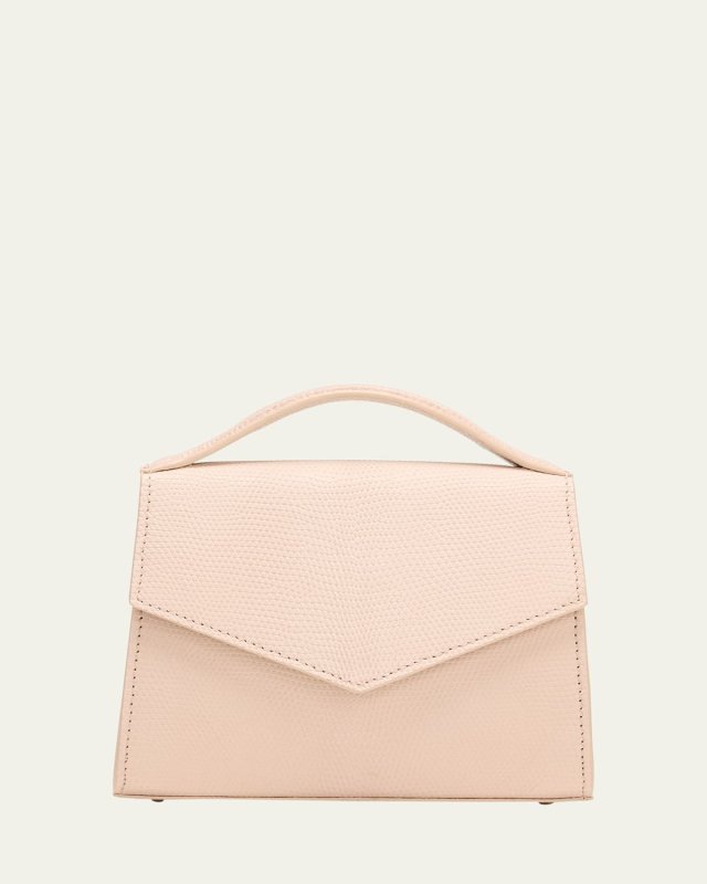 Julia Mini Lizard Top-Handle Bag