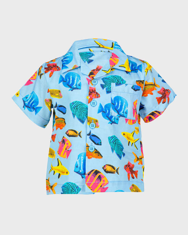 Boy's Tropical Fish Shirt, Size 6M-24