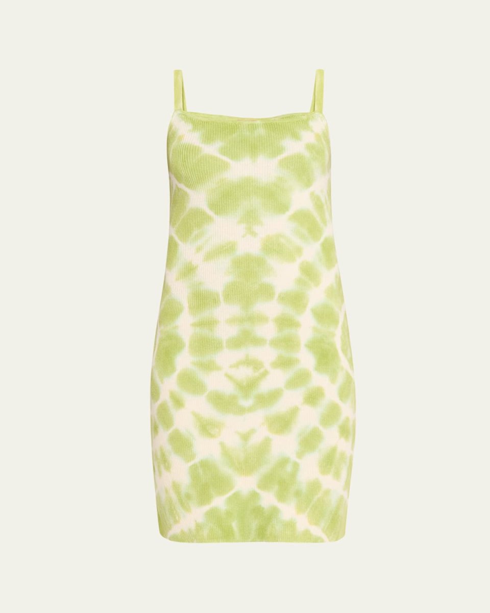 Ribbed Tie-Dye Cashmere Dress