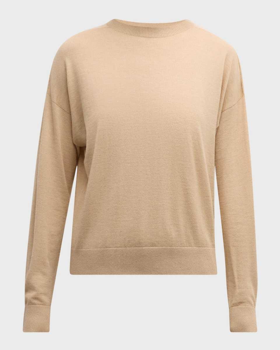 Chain-Trim Crewneck Sweater