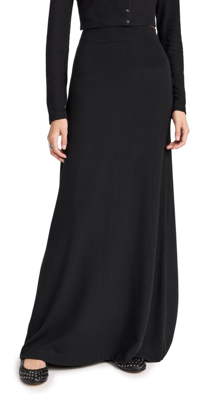 Leset Lauren Maxi Skirt Black
