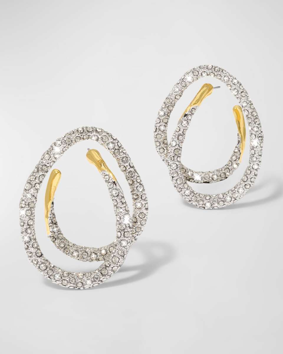 Solanales Crystal Spiral Post Earrings