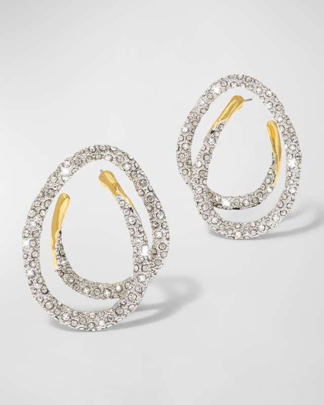 Solanales Crystal Spiral Post Earrings