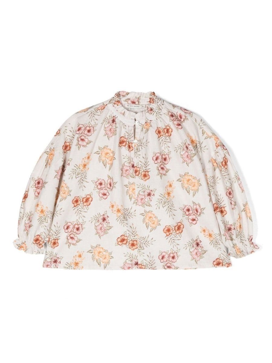 floral-print blouse