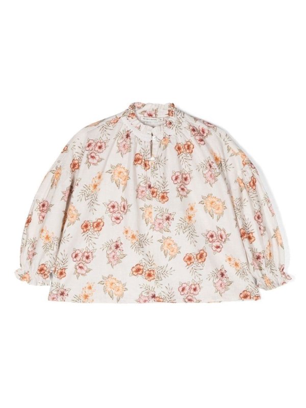 floral-print blouse
