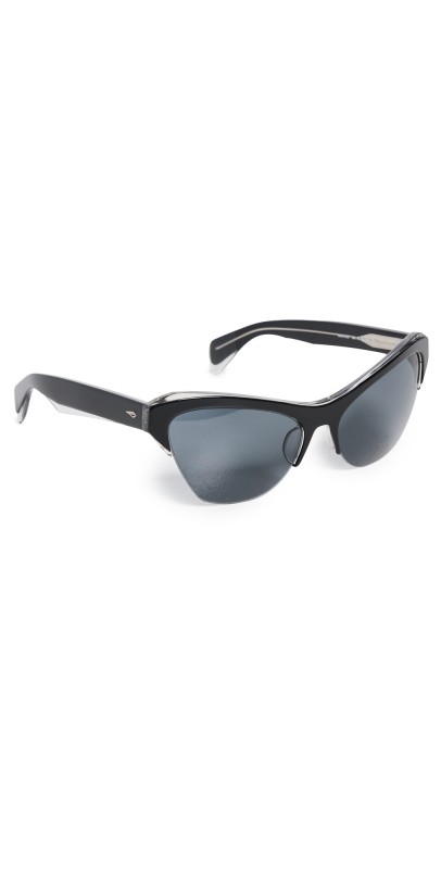 rag & bone Cora Sporty Sunglasses Black Grey