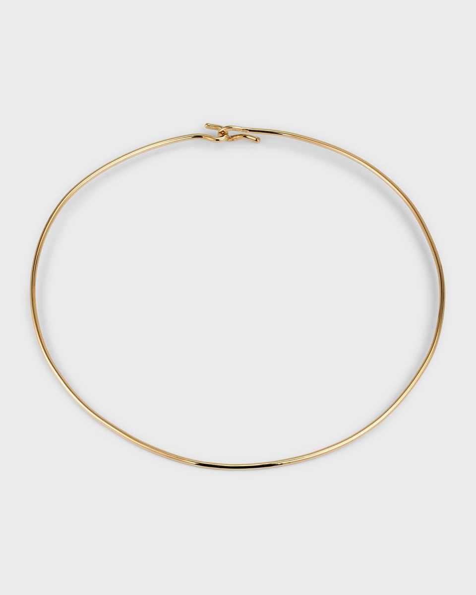 18K Yellow Gold Polished Wire Collar
