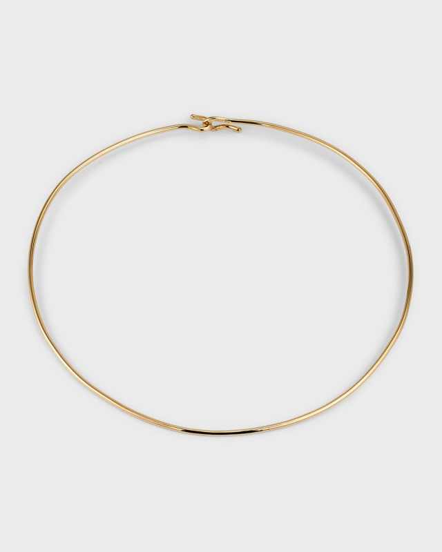 18K Yellow Gold Polished Wire Collar