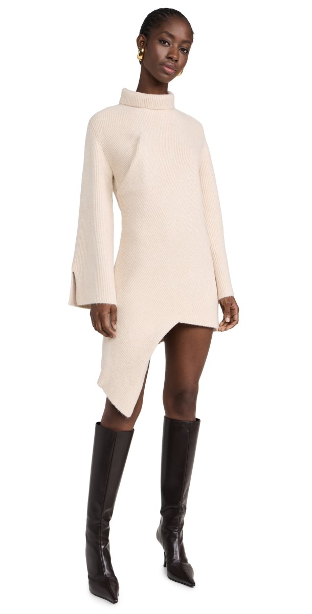 Cult Gaia Cooke Knit Dress Off White
