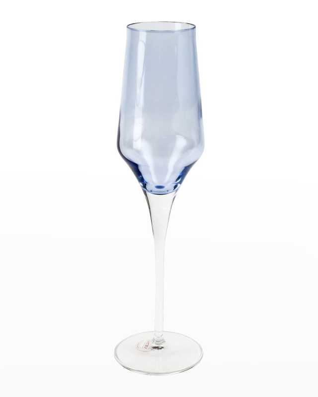 Contessa Blue Champagne Glass
