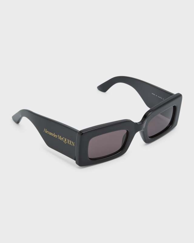 Beveled Acetate Rectangle Sunglasses