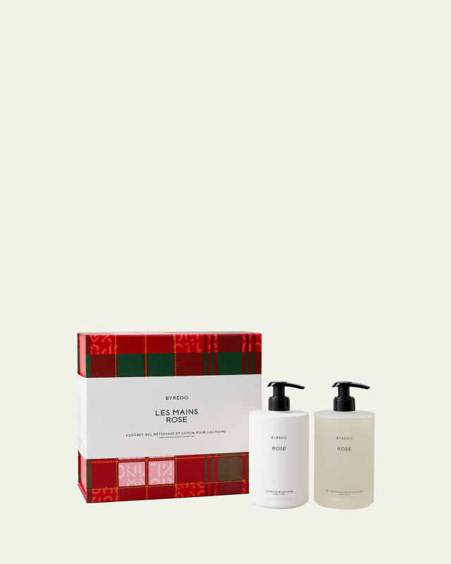 Les Mains Rose Hand Wash and Hand Lotion Gift Set, 2 x 15.2 oz.