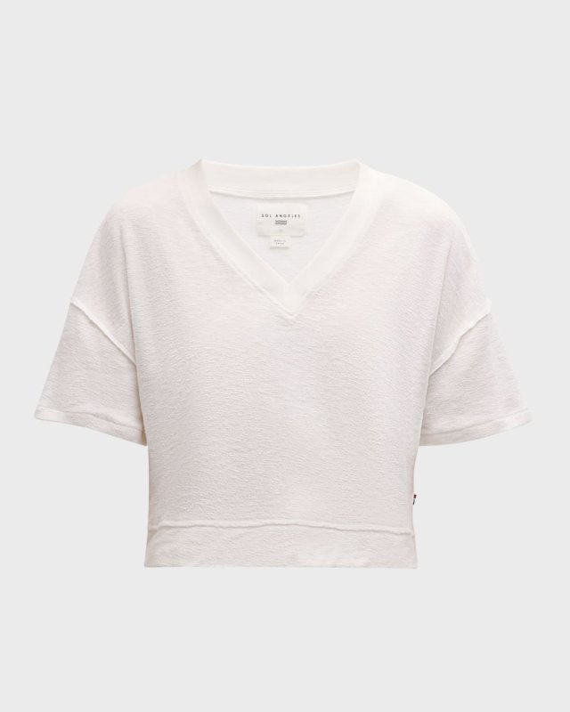 Terry Raw V-Neck Pullov