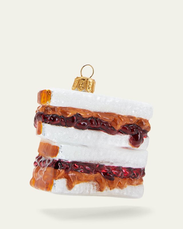 Peanut Butter & Jelly Sandwich Christmas Ornament