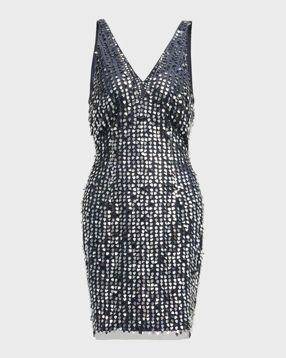 Bead and Sequin Bodycon Mini Dress