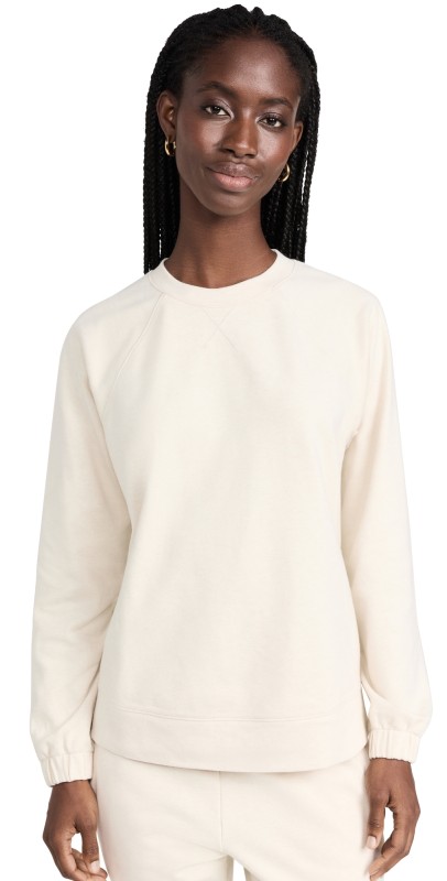 Eberjey Luxe Sweats The Long Sweatshirt Botanical Oat