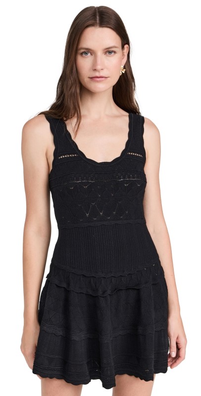 LoveShackFancy Ronelle Dress Black