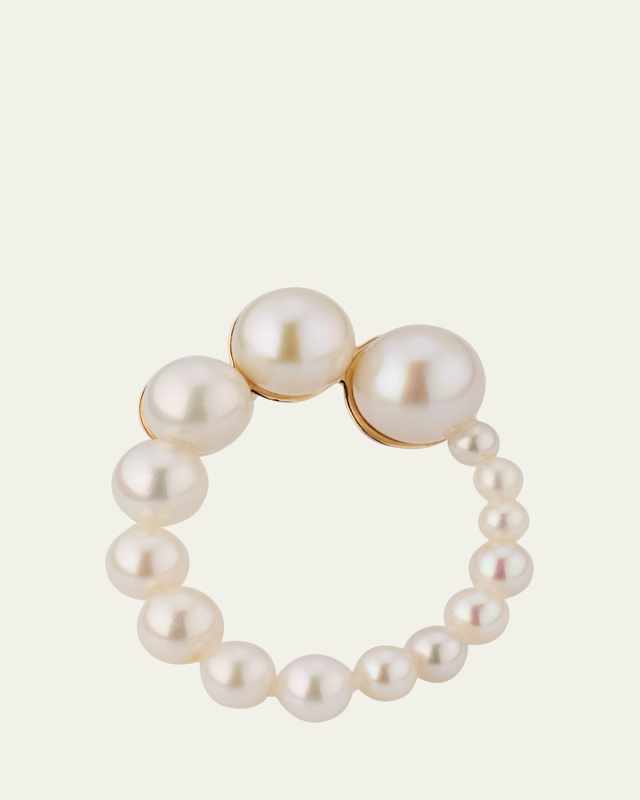 Petite Embrass de Perle Graduated Earring, Single, Left