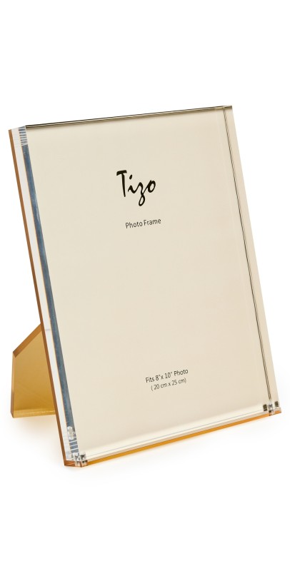 Tizo Design Lucite Frame w/Easel Gold Back 8x10 Gold