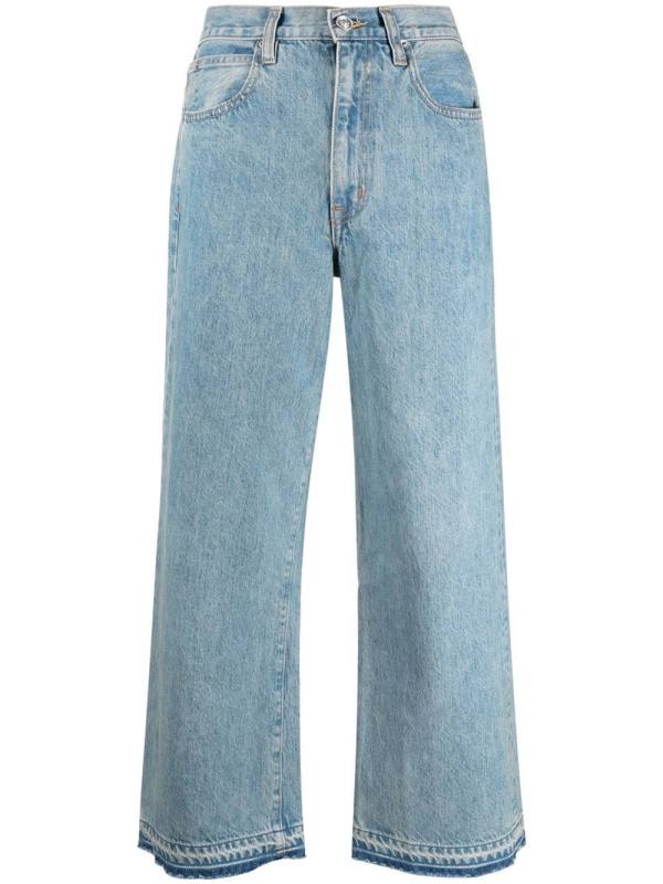 Grace cropped wide-leg jeans
