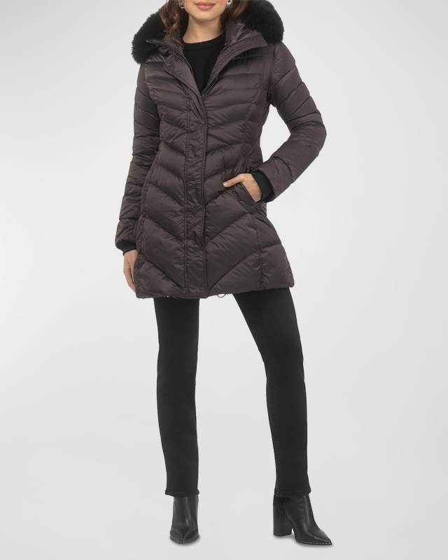 Apres-Ski Jacket With Detachable Toscana Lamb Shearling Hood Trim