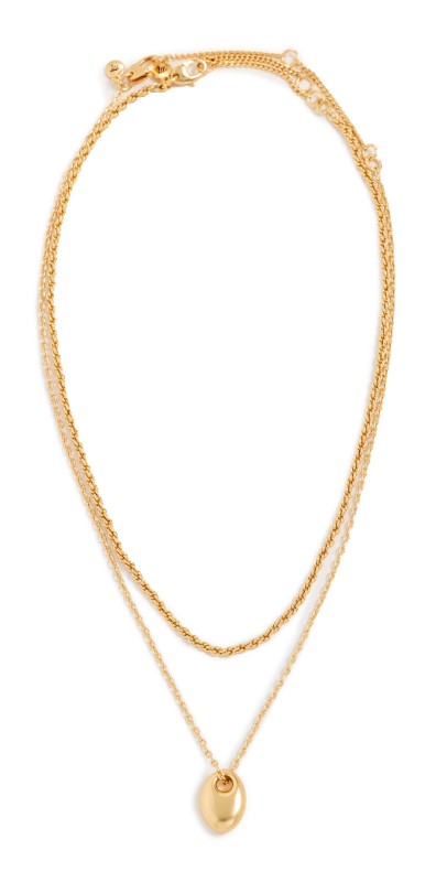 Madewell Pebble Necklace Pack Pale Gold