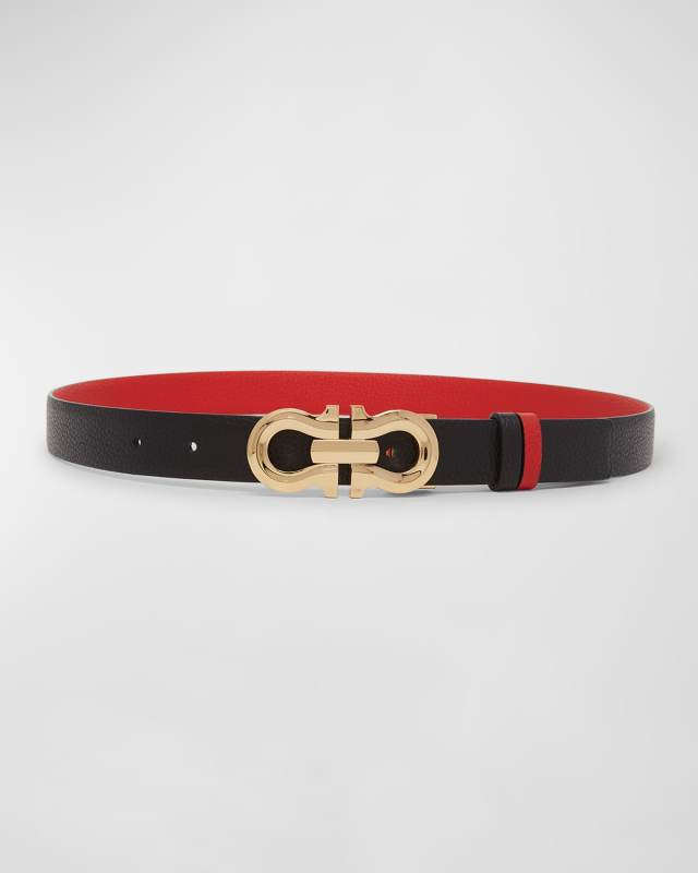 Gancio Contour Reversible Leather Belt
