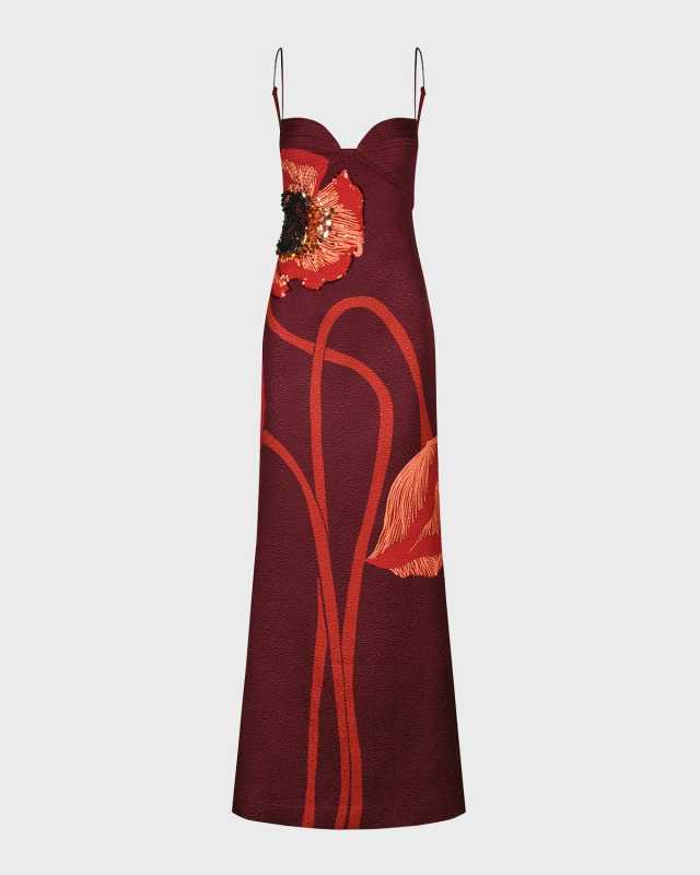 Plentiful Qualities Sequined Bustier Maxi Dress With Cape