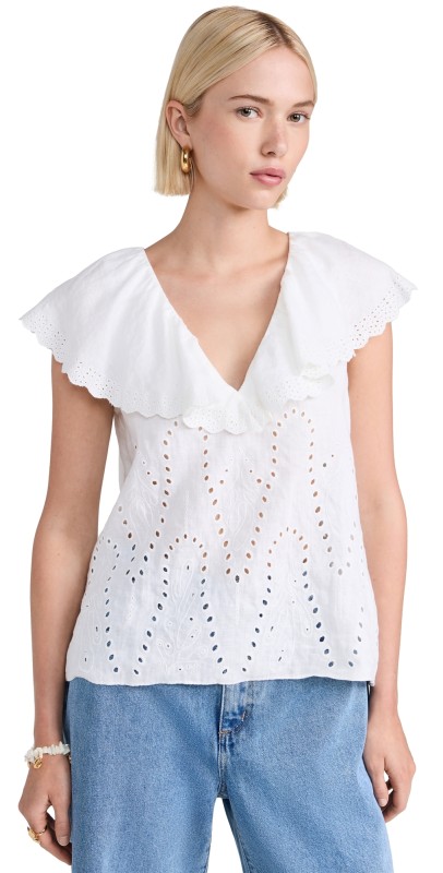 AYR Ciao Ciao Top Embroidered White