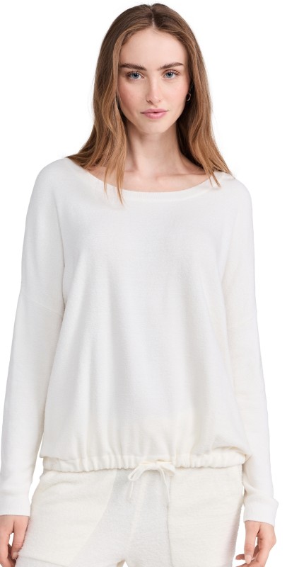 Barefoot Dreams Cozychic Ultra Lite Slouchy Pullover Carbon