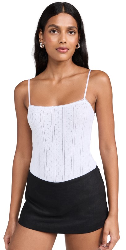 COUCOU The Thong Bodysuit White