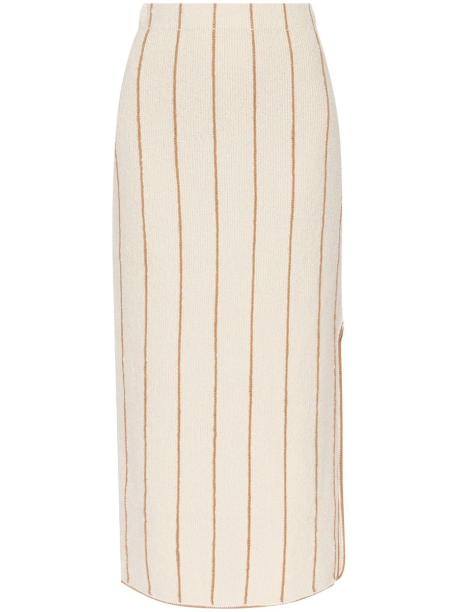 By Malene Birger Hercula striped midi skirt
