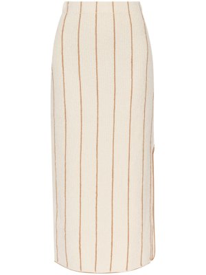 By Malene Birger Hercula striped midi skirt