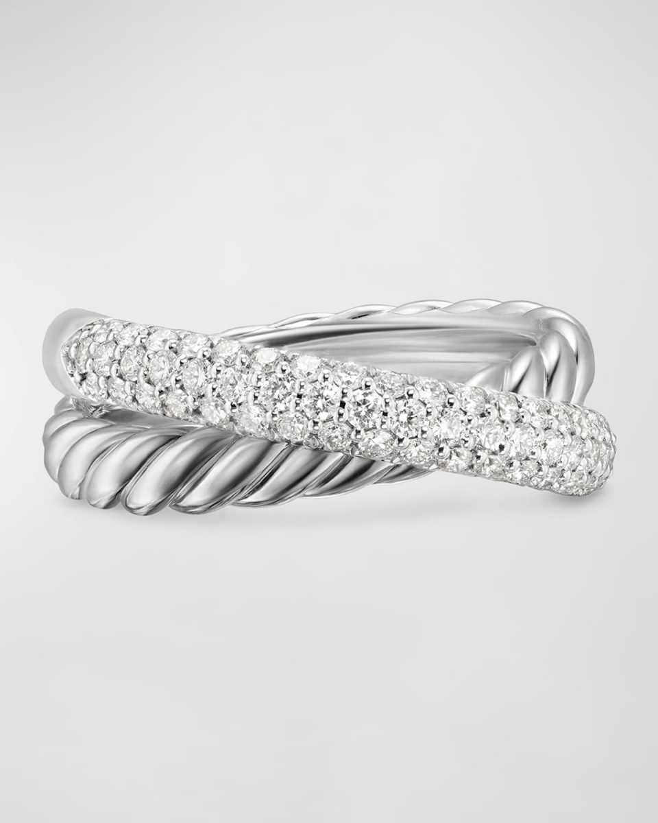 8mm Crossover Ring in Silver