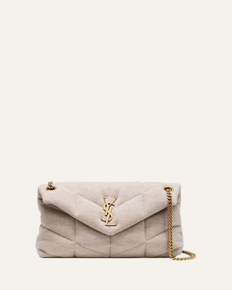 Loulou Small YSL Shoulder Bag in Puffer Quilted Wool