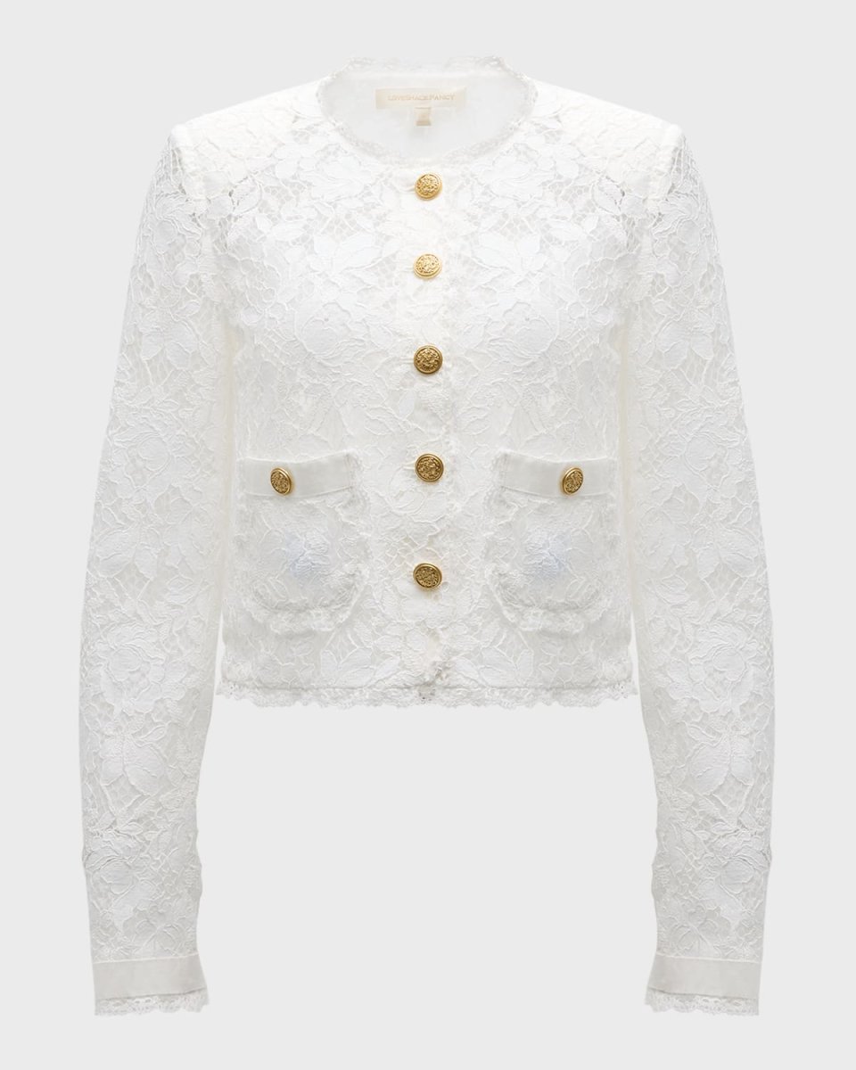Richard Cropped Floral Lace Jacket