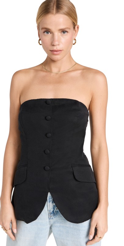 Reformation Tonya Top Black