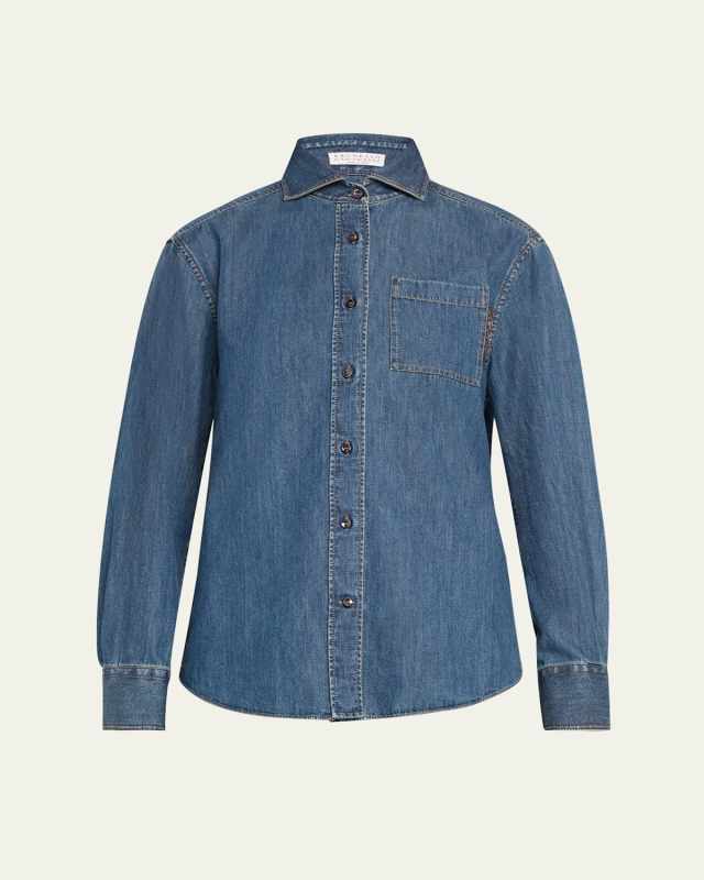 Monili Pocket Tab Denim Shirt