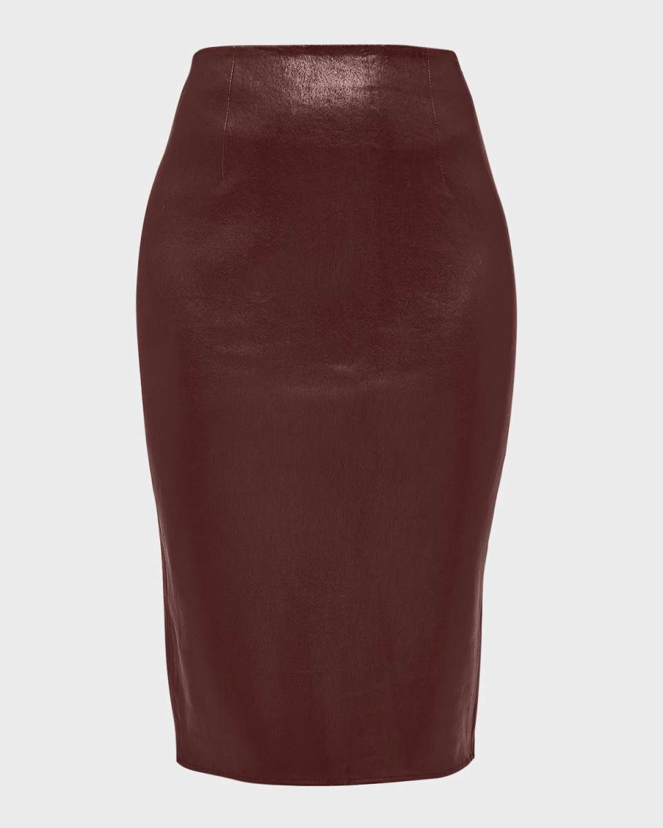 Claude Stretch Leather Skirt