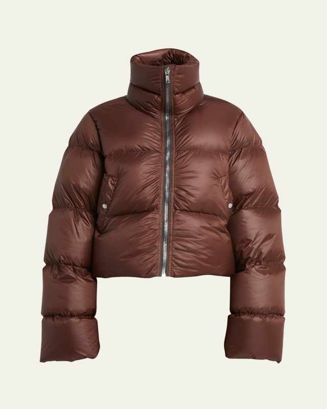 Zip-Up Funnel Neck Puffer Jacket